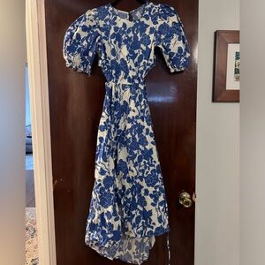 Women’s Cut out Tie Back Short Sleeve Floral Print Midi size S